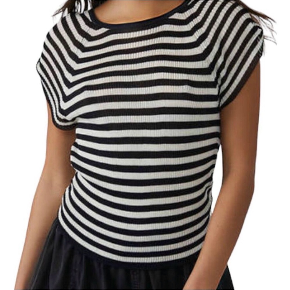 Free People Slinky Baby Tee EUC